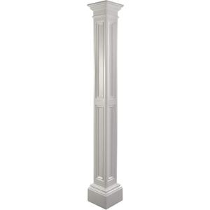 Mayne Liberty Lamp Post - White - 9.5in L x 9.5in W x 72in H - Fade Resistant - Polyethylene Lamp Post (5838-W) Decorative Sleeve ONLY