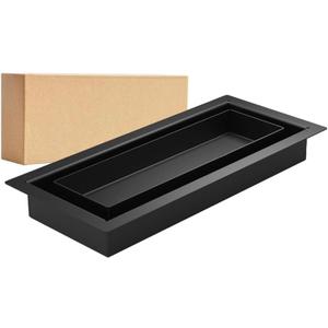 4x10 Floor Vent Covers, Heavy Duty Stainless Steel Floor Register for Wood and Tile, Modern Seamless Flush Mount Design, 400 lbs Load Capacity Air Vent, 1 Pack - Matte Black