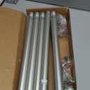 1 Diameter Silver Curtain Rods for Windows, 1 Pack 30-144 Inch Heavy Duty Window Rods, Long Adjustable Curtain Rod, Fits Most Standard Windows, Suitable for Bedroom, Living Room, Farmhouse