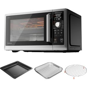 TOSHIBA Optichef Pro Air Fryer Combo Countertop Microwave Oven, 1.0 Cu.Ft