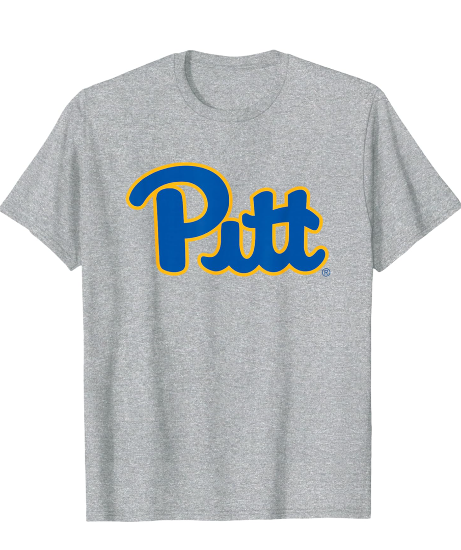 Pittsburgh Panthers Icon Officially Licensed T-shirt, M, Gray