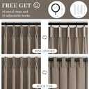 Dark Flax Pinch Pleated Linen Curtains 84 Inch Long 2 Panels for Living Room Bedroom Country Farmhouse Thick Linen Textured Semi Sheer Back Tab Pinch Pleat Hooks Rings Window Curtain Brown Mocha 7 FT