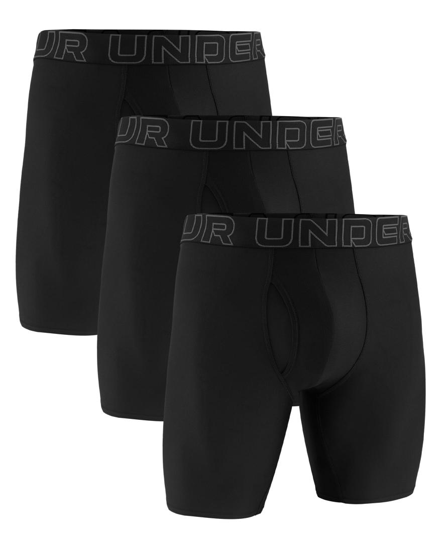 Under Armour Men's Multi-Pack Performance Tech Long-Leg Boxer Brief, 9" Inseam, All-Day Comfort Size XL