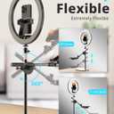 UBeesize 12" Desk Ring Light with Stand and Phone Holder, Overhead Phone Mount for Video Recording, Zoom Meeting, Live Streaming, Tiktok, YouTubeCompatible with iPhone, Android, Cameras