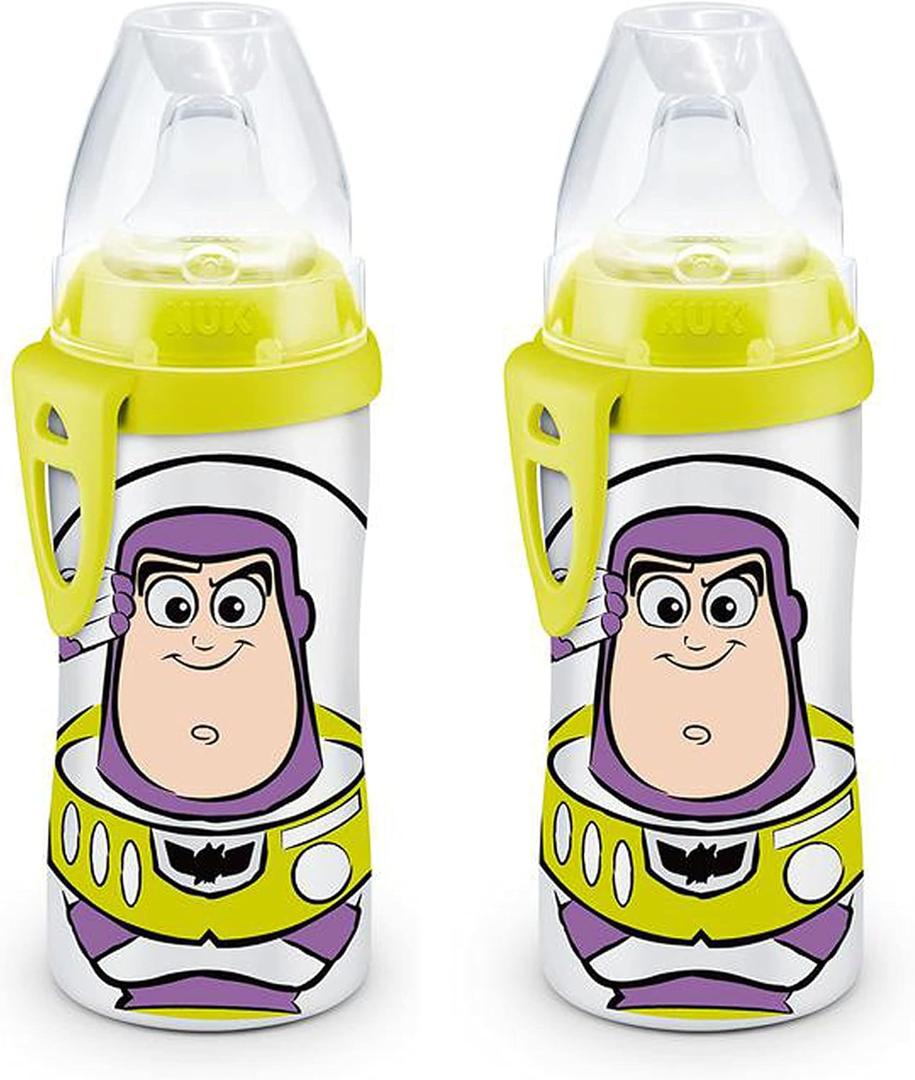 NUK Buzz Lightyear Active Cup, 10 Oz, 2-Pack  BPA Free, Spill Proof Sippy Cup