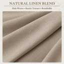 Burlywood Linen Pinch Pleated Curtains 90 Inch Length 2 Panels for Living Room Pinch Pleat Curtains Back Tab Light Filtering Tan Taupe Semi Sheer Neutral Drape for Bedroom Dining Room Window 40x90