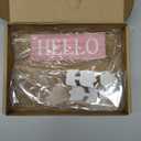 Moucuny 9 Pcs Hello Spring Decoration Wooden Tulip Tiered Tray Decor Spring Centerpieces for Table Double Side Flower Wooden Block Signs for Farmhouse Home Kitchen Shelf Mantel Display