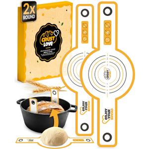 2 PCS Sourdough Silicone Bread Sling Round  Non-Stick Sourdough Sling & Baking Mat, Reusable & Easy to Clean, Heat Resistant to 480F, Dough Mat for Artisan Bread Baking Supplies