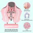 Mambobaby Float with Canopy and Tail New Upgraded Non-Inflatable Baby Pool Float Mambo Float Swim Trainer Solid Infant Swim Float Adjustable Pearl Foam Baby Swim Ring