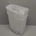 Buddeez Large Food Storage Container - 8 Quart Pantry Buddy, All Purpose Clear Kitchen Organization and Storage - Cereal, Flour, Sugar, Rice Dispenser, EZ Pour Spout and Easy Grip Handle (White Lid)