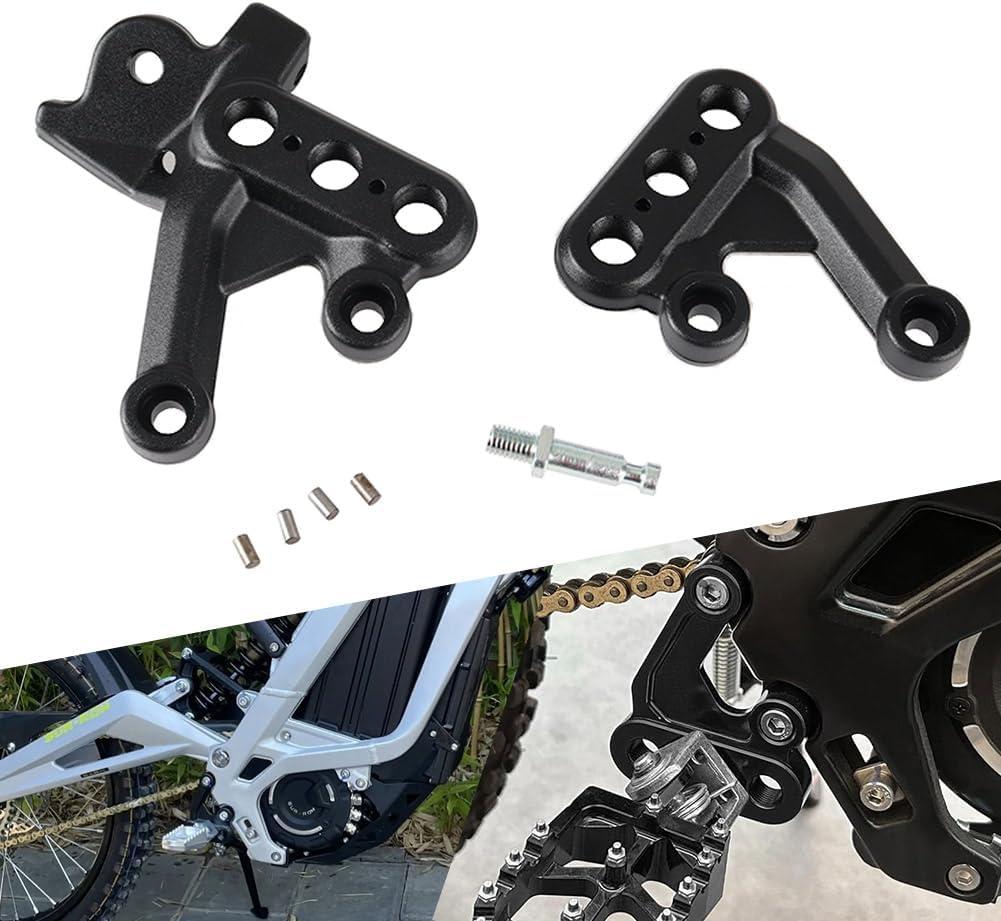 Foot Pegs Bracket Surron Foot Rest Brackets Motorcycle Footbracket CNC Aluminum Foot Peg Pedal Bracket Kit for Light Bee Sur-Ron S/X Dirt Bike black