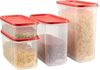 Rubbermaid Rubbermiad Modular Canisters Food Storage, 4-Piece Set, clear