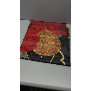 7x5Ft Red Rose Birthday Backdrops for Women Glitter Gold Balloons Black Gold Happy Birthday Photography Background Sweet Birthday Party Decor Supplies (S1)