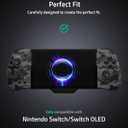 FUNLAB Switch Handheld Controller for Nintendo/OLED Joycons Customizable Switch Controller, Luminous Ergonomic Controls Camo, Switch Joypad Replacement with Adjustable Color, Turbo, Mapping