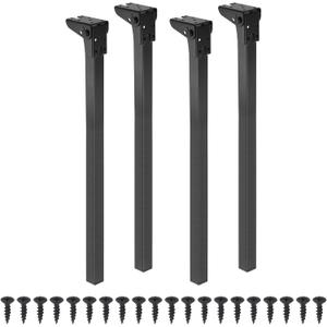 uxcell Folding Table Legs, 4pcs 70cm(27.6") Metal Foldable Table Furniture Legs Laptop Desk Legs Replacement Legs for Cabinet Sofa Chair Bed