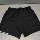 Maamgic Mens Running Shorts Workout 6" Marathon Lightweight Quick Dry Gym Shorts with Zip Pocket (Black), S