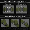TECEUM Tactical Belt  Heavy-Duty & Quick Release  Military, Work, Rigger, Duty & Utility Belt for Men (Buckle 7 - Green)