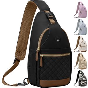 Small Crossbody Purses Bags for Women Men Travel, Chest Sling Bag Women Casual Cross Body Bag for Woman Sling Backpack (Large, Black)