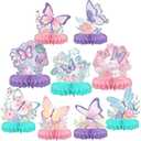 Butterfly Birthday Party Supplies Kit - Butterfly Themed Honeycomb Centerpiece Table Decorations for Kids' Butterfly Themed Birthday Party Decorations