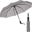 Mr. Pen- Windproof Travel Umbrella, Small Water-Resistant Automatic Folding Umbrella for Rain and Sun, Light, Compact and Portable for Women & Men, Fits Car & Backpack (Zebra Stripes)