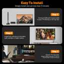 TV Antenna-Smart TV Antenna 600+ Miles Coverage Range, HD Digital TVs Antenna for Local Channels, Support 4K 1080P & Signal Amplifier, 18ft High Performance Coax Cable, Support All TVs-Orange