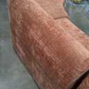 Merax 140" Curved Polyester Sectional Sofa Set, 7 Seat Modern Cloud Couch with Chaise Lounge,3 Pillows, Fully Assembled for Living Room, Orange