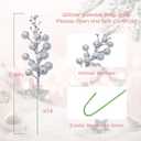 2 x Haneye 14 Pack 7.8 Inch Christmas Sliver Berry Stems for Christmas Tree, Glitter Berry Picks, DIY Wreaths, Crafts, Home & Wedding Decorations