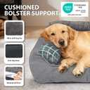 Orthopedic Dog Bed for Extra Large Dogs - Extra Thick Supportive Dog Couch Bed, Pet Beds Sofa with Waterproof Washable Cover & Non-Slip Bottom, Grey, 48x35 Inch