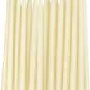24 Pack Organic Beeswax Taper Candles in Bulk 12 inch Tall Candle - Dripless Natural Beeswax Candle, 9+ Hours Long Burning Time - Off White