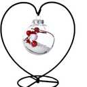 SGrace Ornament Display Stand Holder Home Wedding Decoration Rack for Hanging Glass Globe Air Plant Flower Pot Stand Iron Pothook Stand Terrarium Witch Ball (1, Big Heart)