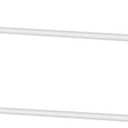 Threehoney 2 Pack Wire Shelving Garment Hanger Bar Wire Shelving Accessories Industrial Closet Clothes Rods for Home Retail Store(White,48 Inch)