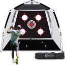 Golf Net, Automatic Foldable Golf Practice Net with Hanging Target for Home Backyard Training Chipping Swing (7.2 L x 6 H Feet)