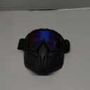 Motorcycle Helmet Riding Goggles Glasses With Removable Face Mask,Vintage Bullet Fight MotocroI (One Size)