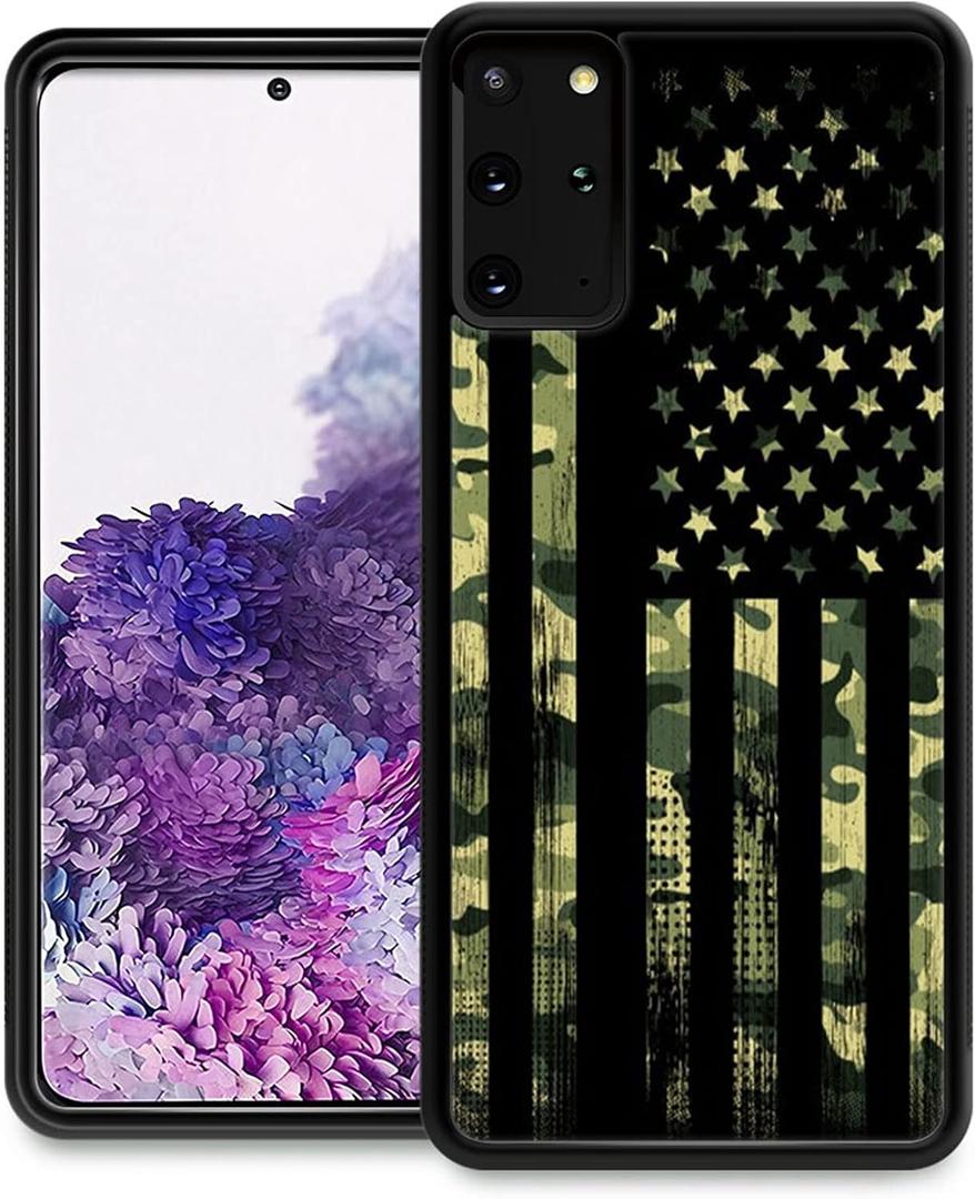 CARLOCA Compatible with Samsung Galaxy S21 Case,Camo American Flag Samsung Galaxy S21 Cases Graphic Design Shockproof AntiScratch Drop Protection Case for Samsung Galaxy S21