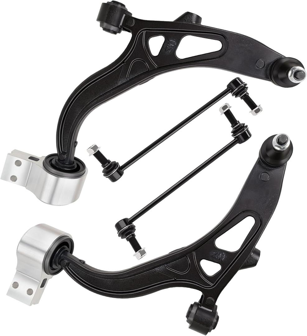 Front Lower Control Arm with Ball Joint, Sway Bar Link 4pcs | for Ford 2014-2017 Taurus, 2013-2016 Flex (K622916, K622917, K750388, K750389)