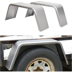 ECOTRIC Square Trailer Fenders For 14"-16" Wheels Compatible with Car Hauler Cargo Trailer Utility Landscape Trailer 2 Pack 1 Pair