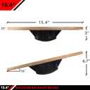 JFIT Balance Board, 15.4 360 Rotation, for Balance, Coordination, Posture - Large, Wooden Wobble Boards with 18 Tilting Angle for Workouts - Premium Core Trainer Equipment, 15.75 x 15.75 x 3 inches
