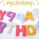Mindsoft Felt Happy Birthday Garland Rainbow Banner Reusable Happy Birthday Sign Party Supply for Party Decor(Bright Color,Normal)