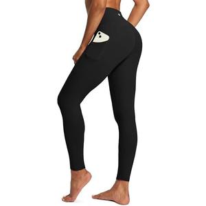 IUGA Compression Leggings with Pockets for Women Tummy Control Leggings No Front Seam Workout High Waist Yoga Pants XS