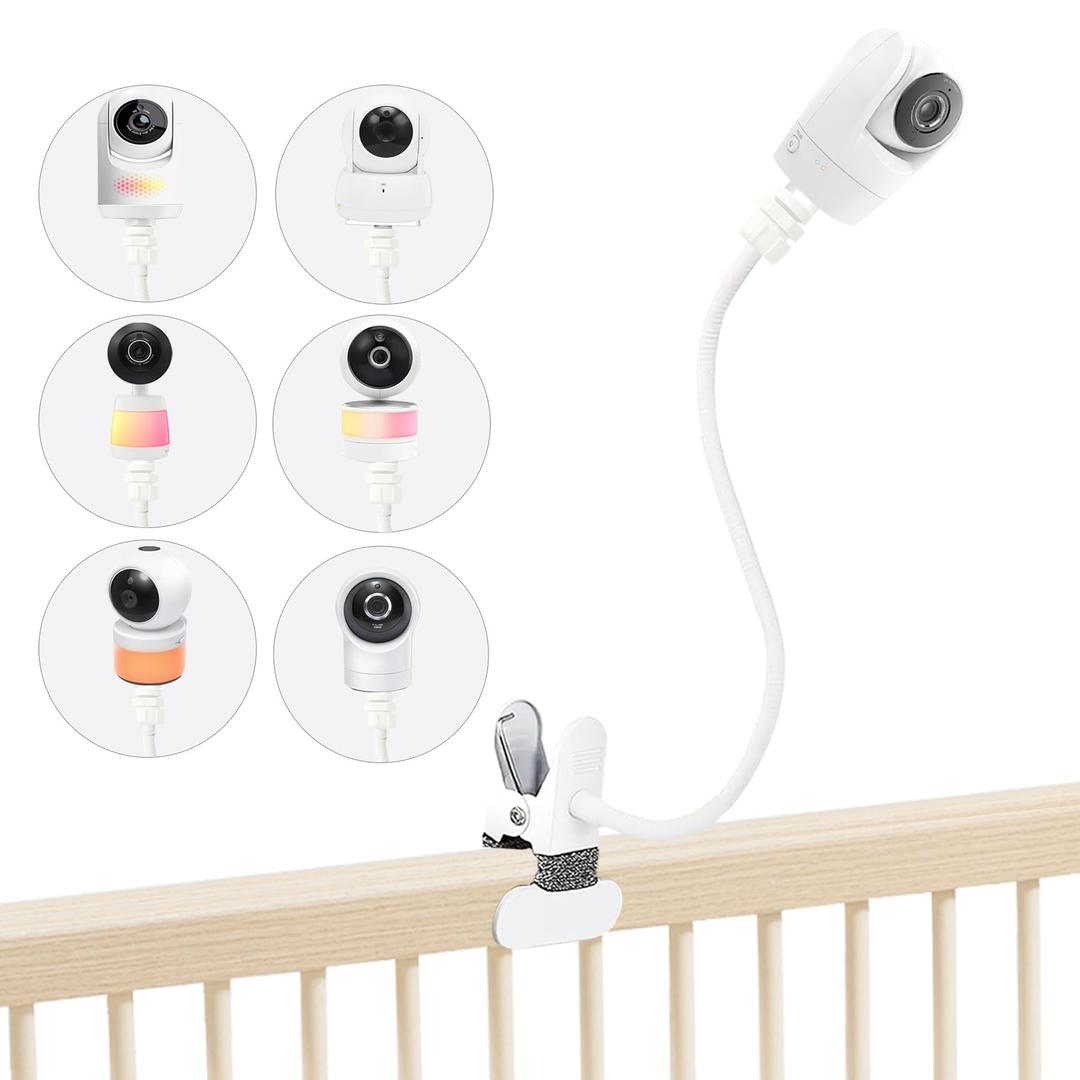 Baby Monitor Mount for VTech Advanced HQ Max, VM901/928/5263, RM5754/5755/5764/7764/5766/7766HD, BM5254, Leapfrog LF915HD/LF920HD/LF925HD/LF930HD/LF815HD/LF1726FHD/LF2936FHD, 16" Clip Mount