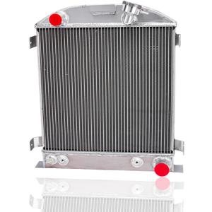 3 Row Core All Aluminum radiator Compatible With 1930-1932 Ford Model A Chevy V8 Engine 1931