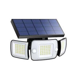 Intelamp Solar Outdoor Lights,6000mAh Motion Sensor with Dual Sensors,Waterproof Solar Flood Lights 270°Wide Angle for Outside with 3 Modes