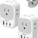 Australia Plug Adapter 2 Pack, TESSAN New Zealand Power Adapter with 4 Outlets 3 USB (2 USB-C), Type I Travel Adaptor for US to Australian Argentina China Fiji Samoa Tonga Kiribati