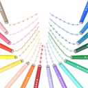 AECHY 18PCS Curve Highlighter Pen Set, Dual Tip Marker Pens with 18 Different Curve Shapes & 18 Colors Mark Lines, Aesthetic Curve Marker Highlighter for Journal Planner School Supplies