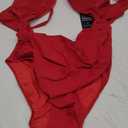 Blooming Jelly Womens One Piece Swimsuit Tummy Control Bathing Suit Sexy Flattering Cheeky High Cut Out Cute Ladies Swimwear (Large, Red)