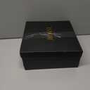 ISNOM Knee High Boots Women Chunky Low Heel Square Toe Elastic Boots Side Zipper Faux Leather Fall Long Tall Boot (8.5, Black-block Heels)