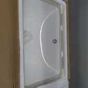 Undermount Bathroom Sink Rectangle, Hugsleek Interior Bowl Size 18 x 13 inch White Porcelain Ceramic Vessel Sink Under Counter Exterior Size 20x15in Rectangular Bath Sink Basin Lavatory Fireclay