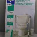 Medline Toilet Safety Rail For Seniors with Easy Installation, Height Adjustable Toilet Safety Frame, Bathroom Assist Rail with Armrests, Bathroom Safety, 250 lb. Weight Capacity