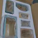 Purzest Ceramic Hanging Planters Geometric Wall Decor Container Flower Pot Holder Great for Succulent Plants, Air Plant, Mini Cactus, Faux Plants (Set of 6)