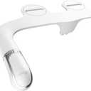 Bio Bidet SlimTwist Bidet Attachment for Toilet, Non Electric, Retractable Dual Nozzles, Adjustable Water Pressure, Splash Guard, Easy Install, White (1 Pack)